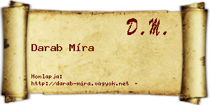 Darab Míra névjegykártya